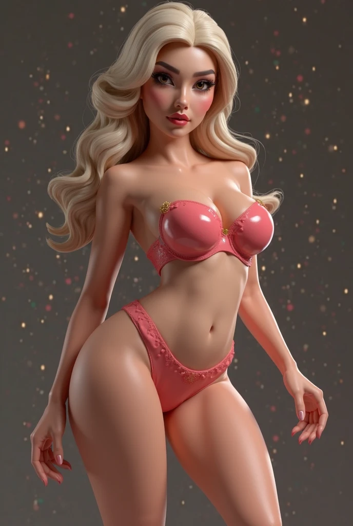 2 heads,Photo of a 50-year-old woman with brown hair, a captivating gaze, Brown eyes, Wrinkles on her face, Black pantyhose,Black High Heel Boots,She wears very sexy lingerie underwear、、Revealing her large sagging breasts, Light makeup and red lips. 32K