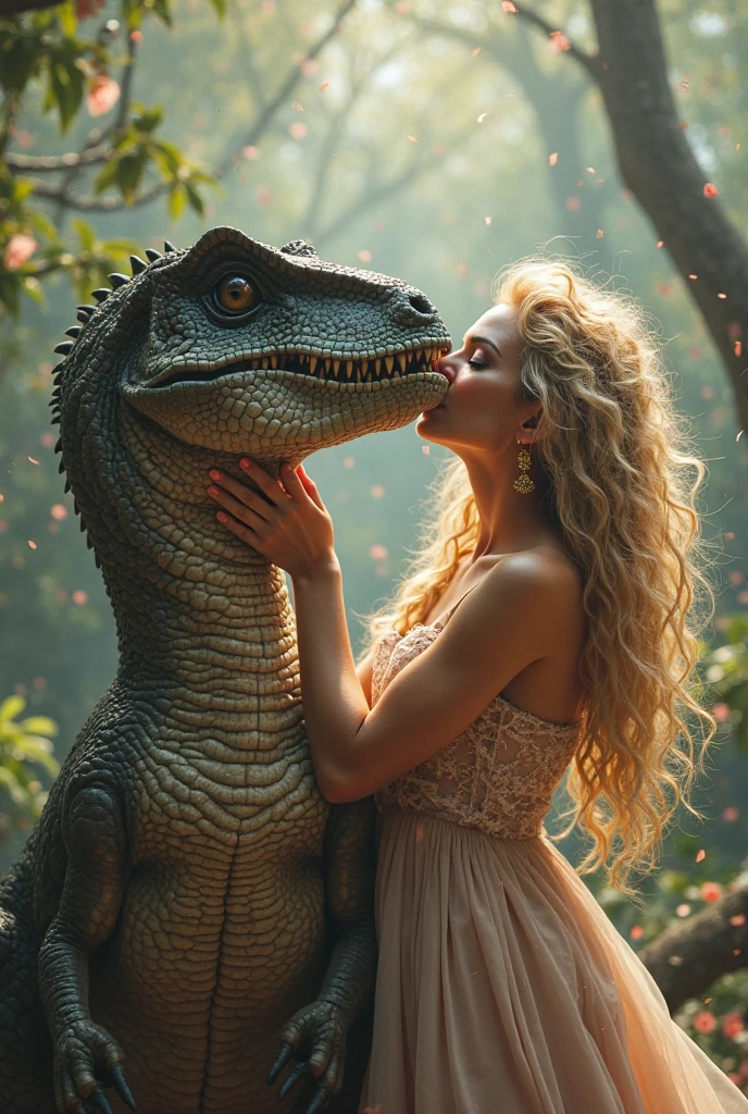 Make an anime dinosaur girl mating