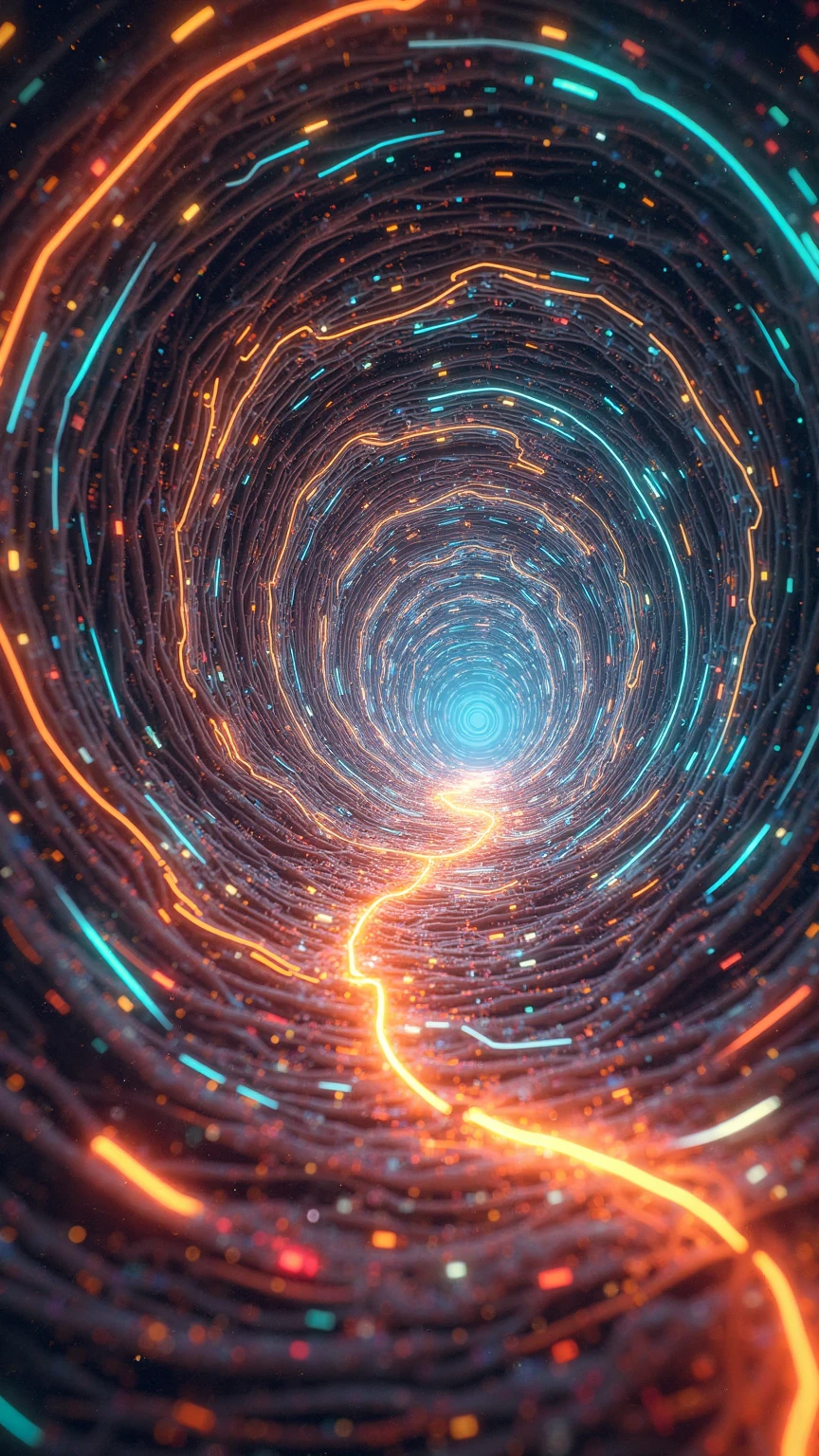 Mesmerizing, infinitely receding abstract wallpaper: multiple ...