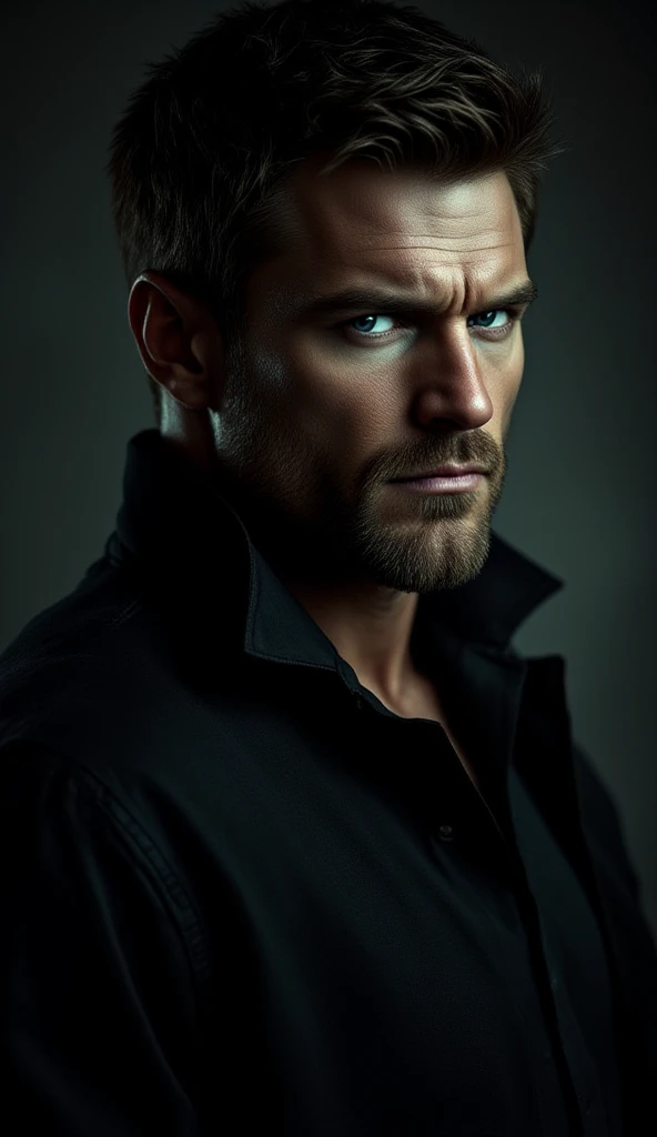 A sexy, muscular, wet male body, Jamie Dornan, detailed facial features, beautiful eyes, sensual lips, chiseled abs, dripping wet skin, water droplets, dramatic lighting, cinematic, moody, intimate portrait, dark and dramatic color palette, high contrast, hyper-realistic, 8k, photorealistic