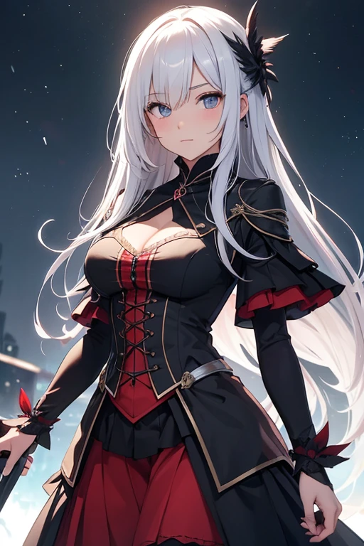 (最high quality、High resolution、Textured skin、high quality、Caution about scars、Precise CG unification、gameCG、Fine and beautiful eyes: 1.2)、(One person)、grim Reaper、Back view、Are standing、Fighting、Ruined Castle