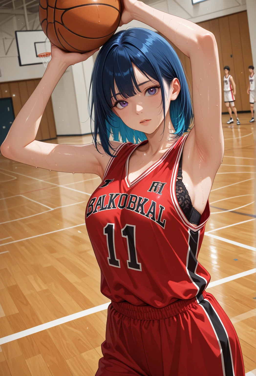 deep skin,textured skin,shinoasada, sinon, blue eyes, blue hair, hair ornament, hair between eyes, hairclip, short hair, sidelocks, (small breast:1.2),
BREAK (blouse and long skirt:1.2),
BREAK (crotch rope walking:1.0), volleyball player, shiny skin, watching the view, seductive thighs, cameltoe, bare arms, bare hands, bottomless,
BREAK (masterpiece:1.2), best quality, high resolution, unity 8k wallpaper, (illustration:0.8), (beautiful detailed eyes:1.6), extremely detailed face, perfect lighting, extremely detailed CG, (perfect hands, perfect anatomy),