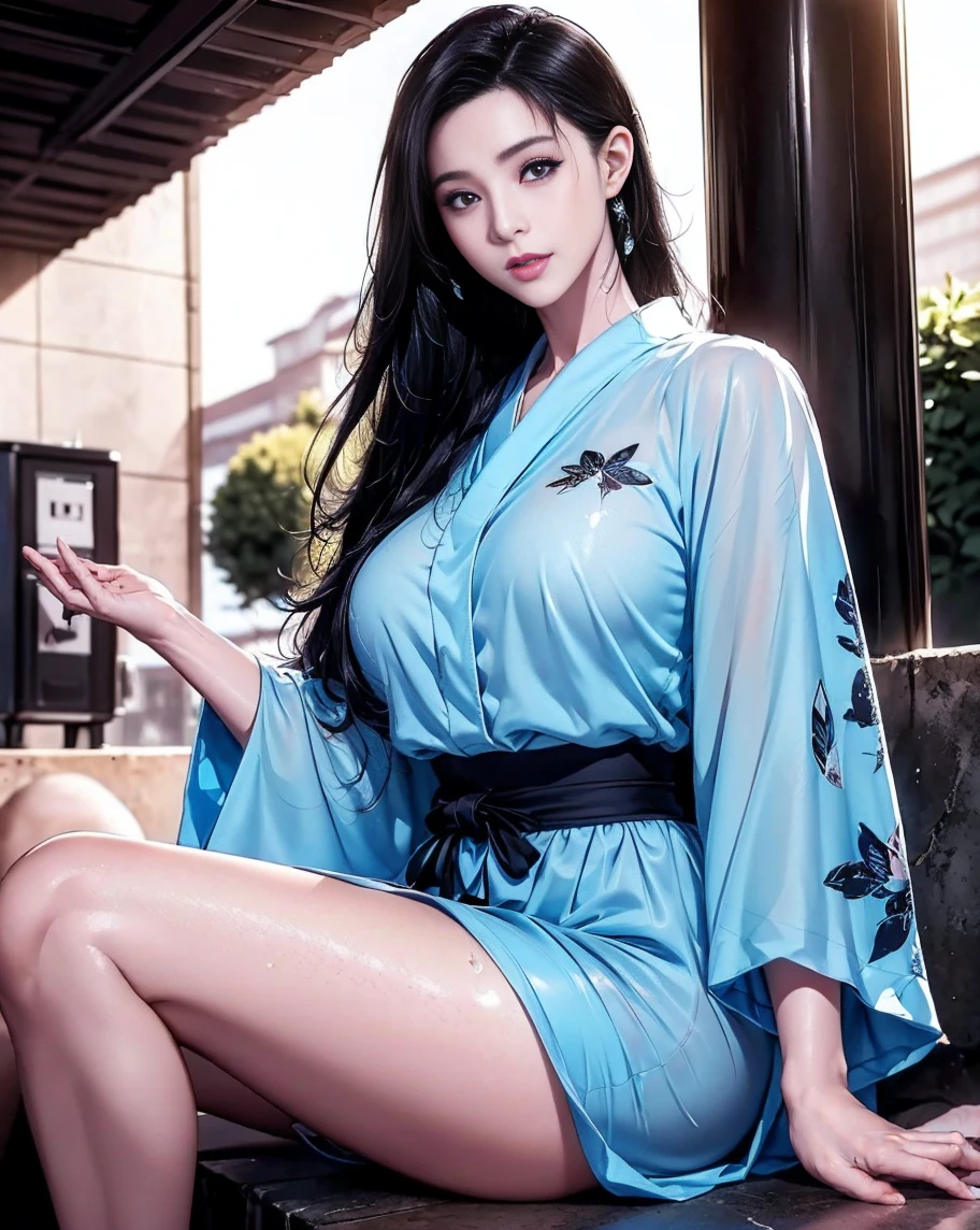 (surreal), (figure), (High resolution), (8K), (very detailed), (最佳figure), (beautiful, Exquisite and eye-catching quality), (Super detailed), (masterpiece), ( wallpaper), (detailed face), alone,(dynamic posture'lace silk pajamas、Transparency,purple,high score hair、perfect fit,Silver-haired young man biting his lip,seat,high heels, , long legs, strong abdominal muscles,(camel toe),(no),(I didn't bring it.)