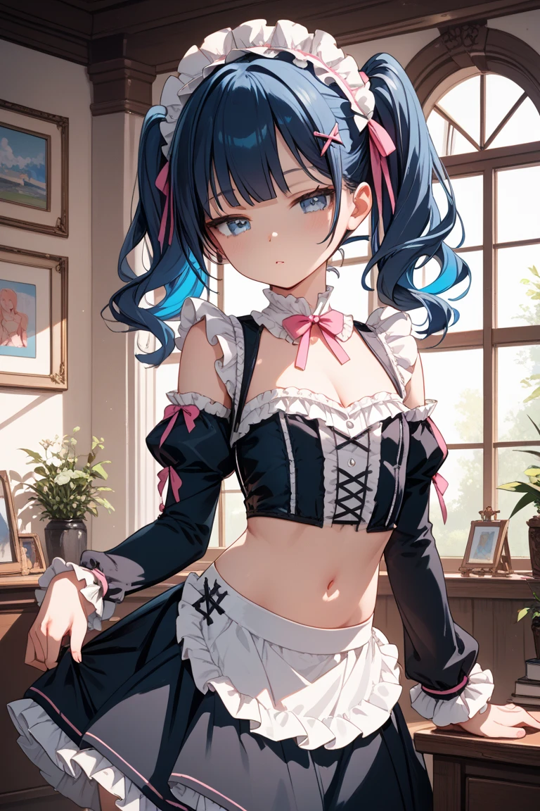 top-quality、Top image quality、masterpiece、girl with((cute little、18year old、Best Bust、Medium bust、Bust 85,Beautiful blue eyes、Breasts wide open,Black Short Sleeve T-Shirt、White see-through、Black short skirt、Ponytail with black hair、Beautiful blue earrings、A slender、Blue hair mesh、、Leaning forward、Poses that emphasize breasts、Drunk、Being drunk、close to viewer、Kamimei、From above、Shy face、dye one's cheeks red、POV POV Perspective、Zero distance with the viewer、Hugging))hiquality、Beautiful Art、Background with((Red and blue lighting、Planetarium Town、Beautiful starry sky、Illumination Town)),masutepiece、Elaborate design、visualart、depth of fields、The best lighting、highestdetailed、8k