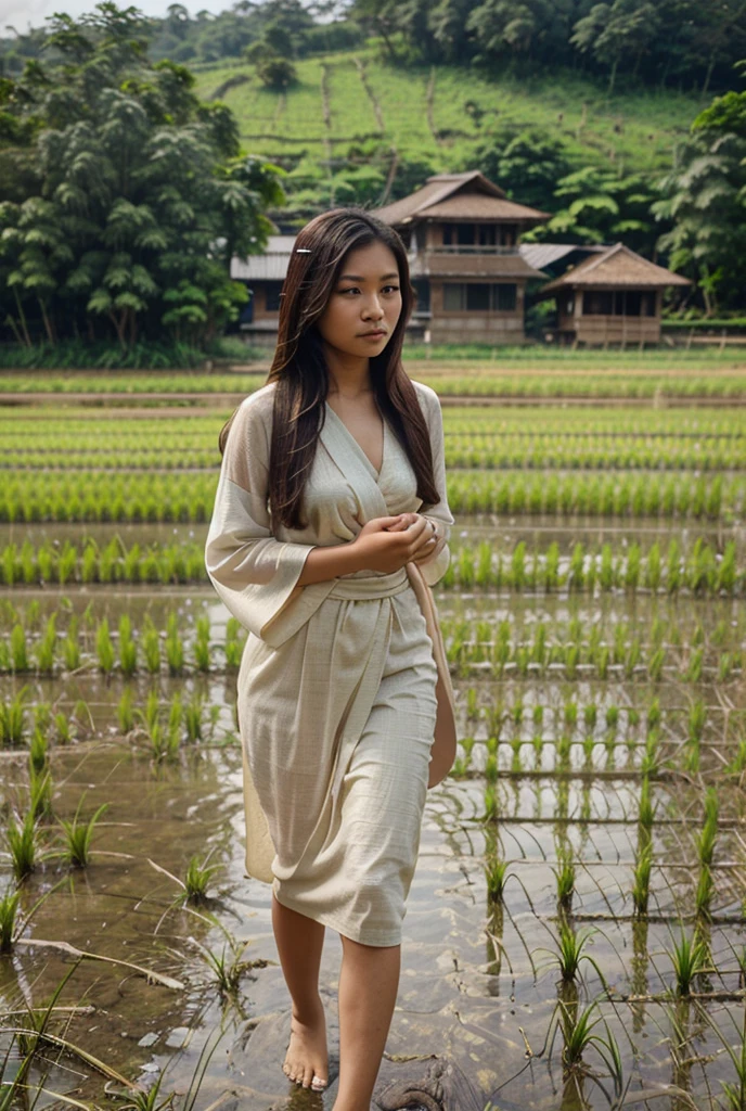 masterpiece, чрезвычайно подробные обои CG Unity 8k, 1 girl, Beautiful, realistic, blur, blurred background, blurred foreground, bamboo forest, depth of field, earrings, Jewelry, nose, realistic, One, Hanfu, the holding was a paper umbrella, rain, pussy squirt,