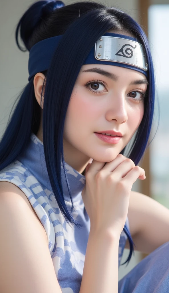 highest quality, masterpiece, high-detail, Reflects light realistically, 1 girl, Upper body, Shogun Raiden, (ulzzang-6500-v1.1:0.5), Big breasts, perfect face, Clear eyes, long-haired, purple hair, Hair Decoration, sky of lightning, night sky, Ancient building in the background, shallow depth of field, looking at the audience,