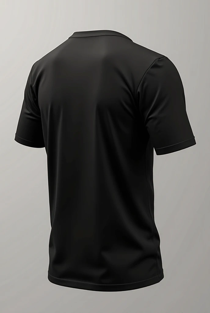 back of 3d floating black t-shirt
