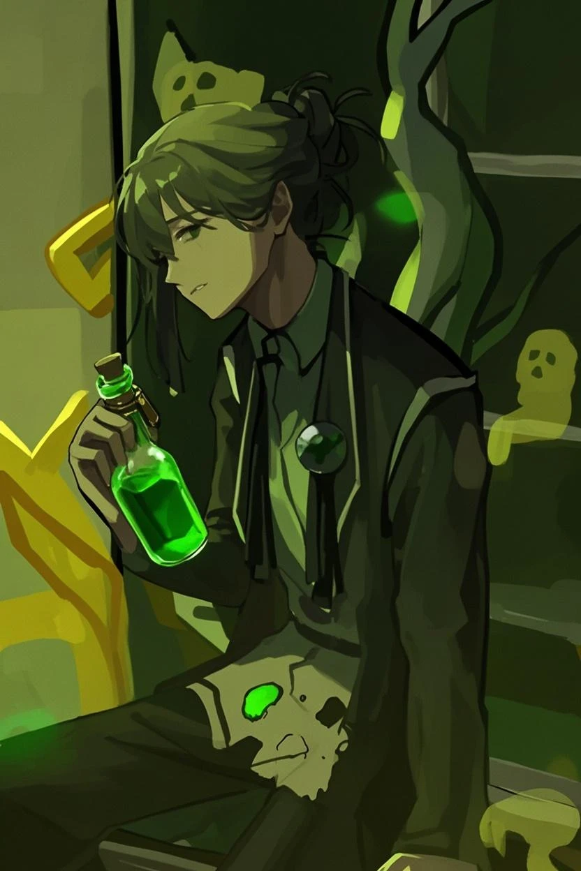 Antidotes Male about 27 years old A tall, slender man, dark green hair, wearing a dark green raincoat or jacket Character: Cultured, well-read, smart Looks world-weary and alcoholic Favorite drink Mahito, or Green wine He is Katherine’s ex who he quickly wants to take revenge for the fact that she exchanged him for a younger and free-thinking guy. Has a warm attitude towards Avmiya due to similar goals, just like Avmiya towards him, after meeting together they develop a plan for revenge