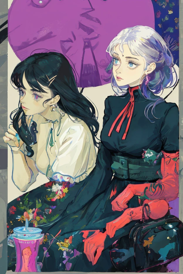 matching hairstyle,Match poses,sexyposture,High split end,high-waist,Bright colors,Magic background,water background,the sky background,2girls,2 Witches,Witch hat,Stocking tights,Jumpsuits,Intimate dress,Wrap tightly,Sexy bra,Pantyhose wrapped around the hips,Sexy,Wrap your entire body in clothes,Not exposed,mistic,abstact,Lady,Smiling,inquisitive,extremely beautiful legs,Sexy girl pose,lesbian,French kiss,Wet kiss,face to face,hugs,cuddle,Close contacts,Snugly fit together,Side Body,Kiss,tongue kissing,Lovers,stroking each other,desire big breasts,squelch,Body overlap,squishing,Squeeze the chest,Squeeze each other's chests,Love,Love each other,sitting on the stone,garter,leg loops,Sexy bra,Pantyhose wrapped around the hips,Open at the underwear,clear clothing,Fully transparent,titmouse,camel-toe,body curve,stooped,mistic,Stocking tights,Jumpsuits,((((dramatics))),A movie poster with a young woman as the central character。Witch hat,schoolgirl,She stands confidently in the center of the poster,Wear fashion-forward attire。The background is dark and tough,There is a sense of danger and intensity, The color palette is predominantly dark,With bright colors,giving the poster a dynamic and visually striking appearance,tachi-e (Magazines:1.3),(Cover style:1.3),Fashionab,woman,with dynamism,garments,posing on a,frontage,rich colourful,dyna,Background with,element in,self-assured,Expressing the,halter,statement,Accessories,A majestic,coil,Runt,Touching pubic area,Scenes,Cover of a,Bold,attention-grabbing,Fashionab,Catchy,titles,more big,attention-grabbing, modern day, Fashionab, focal, Fashionab,There is no title,There is no text