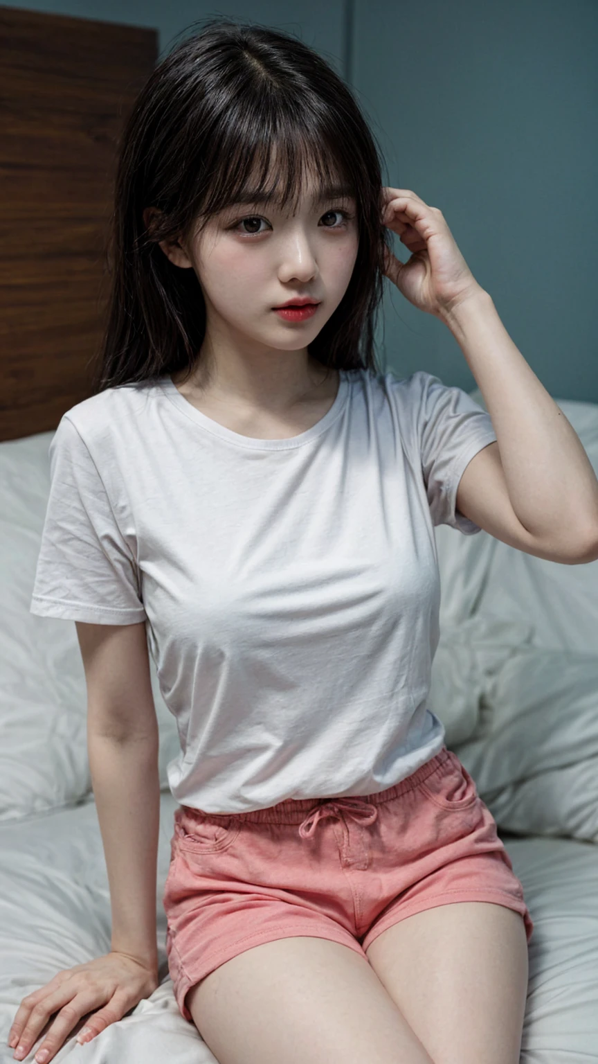 ulzzang-6500-v1.1,(RAW Photos:1.2), (Photorealistic), (See-through:1.3), (Genuine:1.4), (masterpiece:1.3), beautiful women, Female college student, masterpiece, 90&#39;s vibe, Classic look, Highest quality, Very detailed, Photorealistic, Shining Eyes, Detailed face, clavicle, beautiful eyes, black eye, Detailed eyeshadow, Black Hair, Lip gloss, Pink Lip, compensate, (charm:1.5), Sharp focus, Clear Eyes, Sharp Eyes, eyelash, whole body, (Ultra-realistic pantyhose), (Wavy Hair:1.1),(short hair:1.3), Black Dress,(beautiful:1.5)