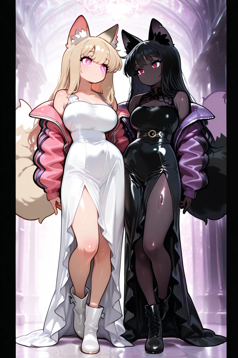 masuter piece top-quality Top image quality ((30-year-old beauty)) ((lace evening dresses)) (cleavage of the breast) full bodyesbian Park at night moonlights