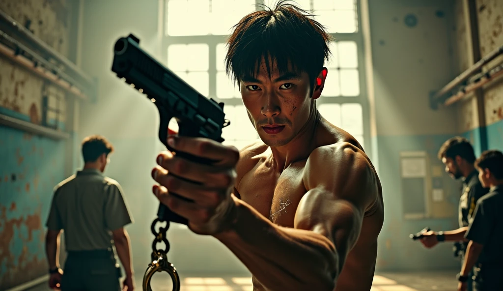 1boy、Handsome Men、Japanese male, 、Completely naked、Full nudity、erection、Huge penis、Highest quality、Realistic、beautiful、Sad look、 ((((Completely tied up with rope)))), ((((A very tight rope is crisscrossed over the chest)))),(((Body bound with tight rope)))、whole body、Surrounded by old men in suits、Inside the office、erection、完全Completely naked