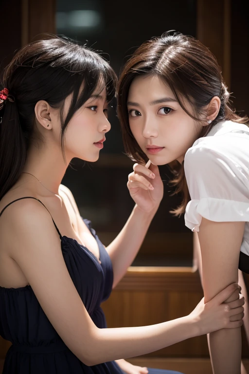 (((best quality))),(((ultra detailed))),(((masterpiece))),illustration,((1 beautiful girl, college student,solo)),((slim,thin)),((bare back,towering hips,butt crack)),(short ponytail:1.2),(sleeveless shirt:1.2), studying, books, dormitory, summer afternoon, sky, gloomy shadow, bed, wooden desk, bookshelf, soft warm light, lamp, gentle glow, almond-shaped eyes, textbooks, daydreaming, beach, cities, vacation, smile, pen, highlighting, notebook, dates, stretching legs, cushion, portable fan, soothing breeze, summer heat, herbal tea, thirst, potted plants, greenery, vibrant leaves, cozy atmosphere, determined expression, excel exams, summer break, intelligence, determination, achieve goals,((from back,upper body))