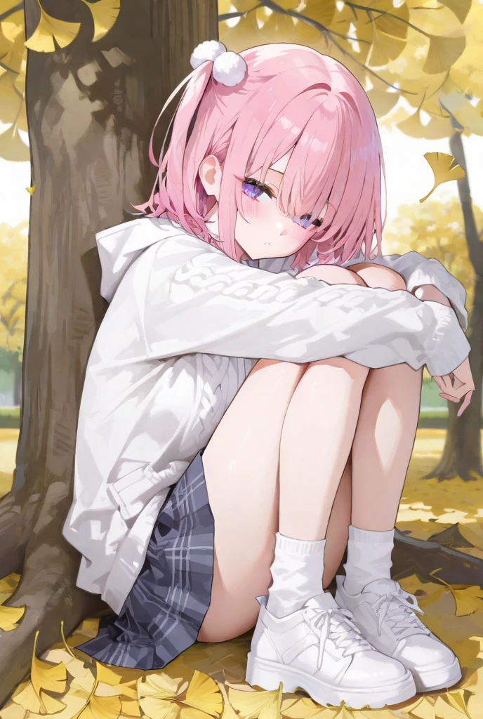 (masterpiece, highest quality), Intricate details, One girl, Squat, Embarrassing, anger, Glare, Blushing,incontinence,Thin yellow liquid spurting out from under her legs,A thin yellow puddle at my feet,In the grass,Black stains on underwear,Urinating,Wearing shoes,Alley,Peeing,A thin yellow dripping from the underwear