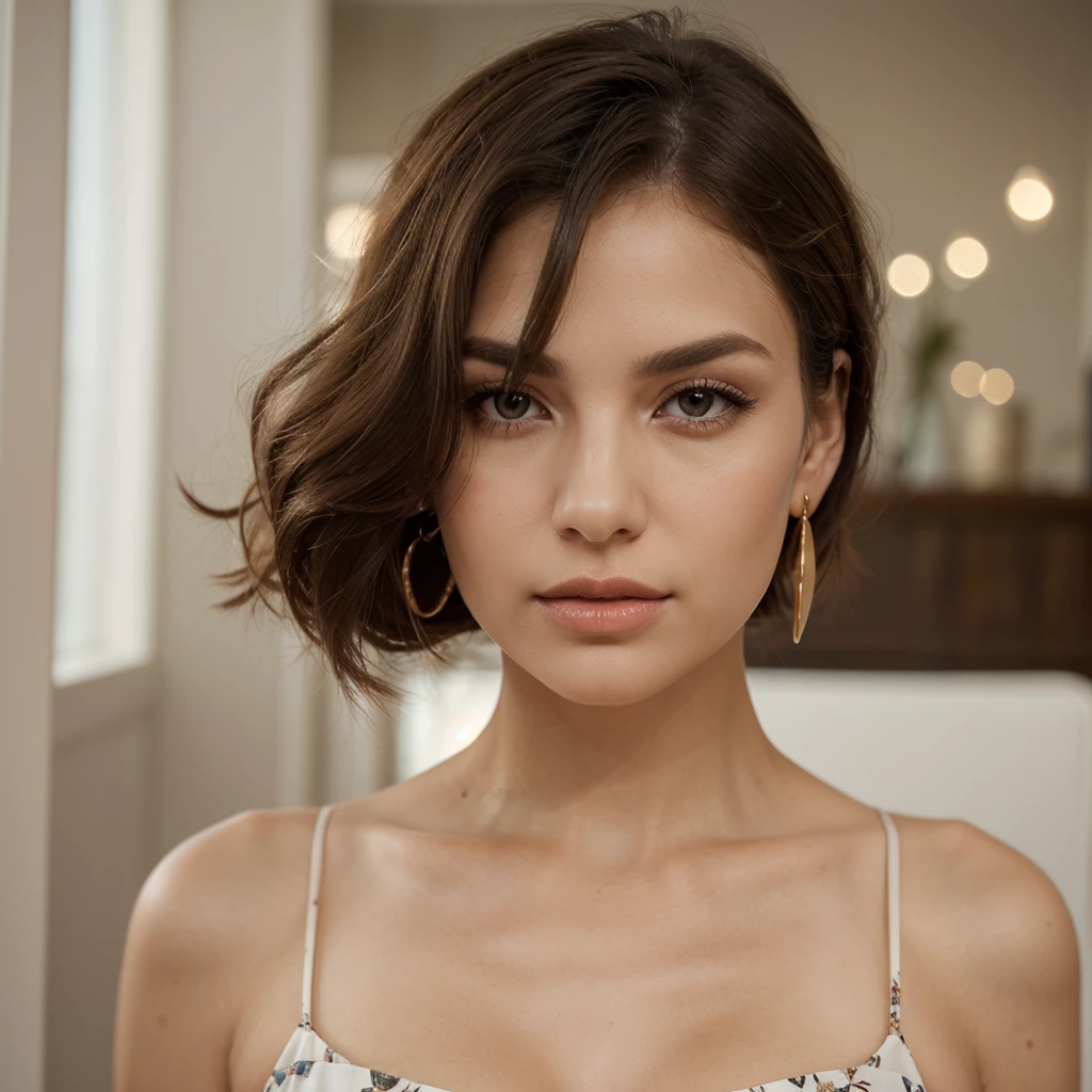 (CR-Andre4Duro-sstylerdurden879:0.9), photo of woman, grey background, (slick undercut hair:1.0), (oiled shiny skin:1.0), closeup, (tilted angle shot:1.1),