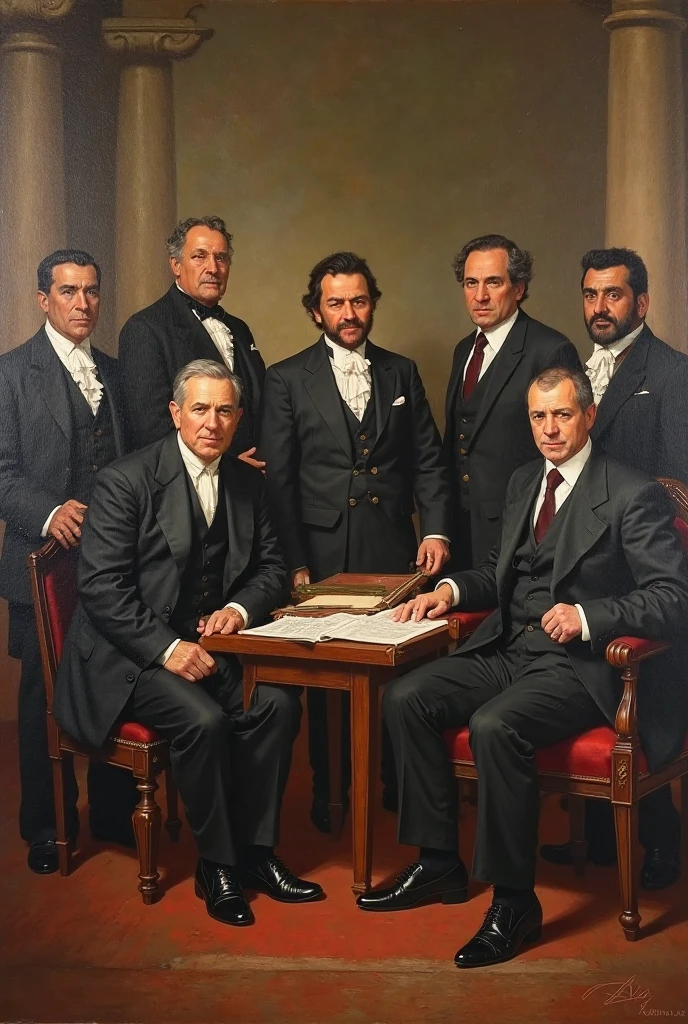 - Image: A group or individual portrait of the most important figures in Congress, as Jose de la Riva-Aguero, Jose Faustino Sanchez Carrion, Manuel Lorenzo de Vidaurre, or Simon Bolivar.