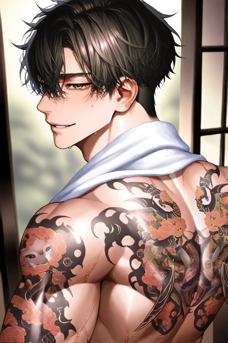 0zy Sung Jin-Woo with tattoos