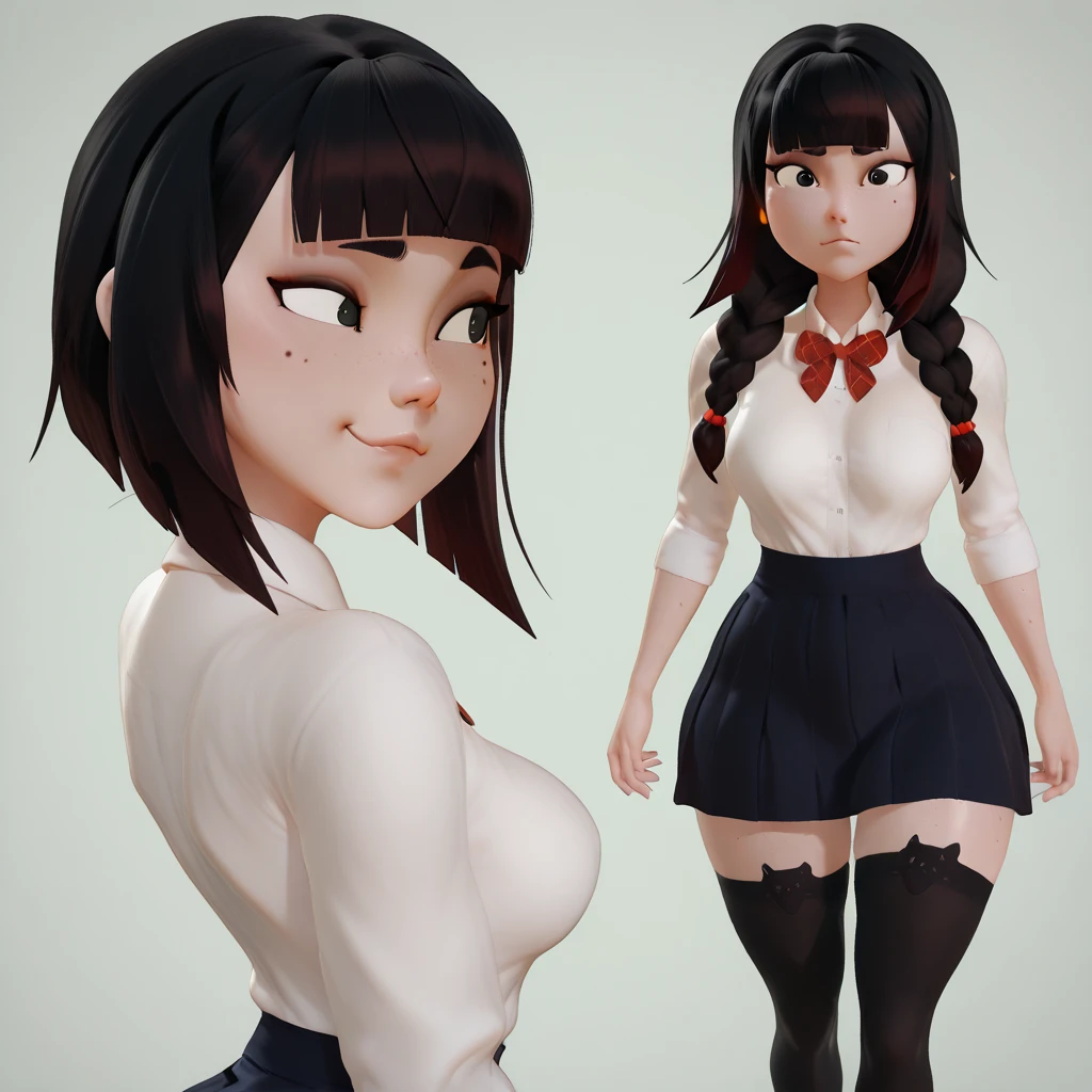 (nsfw:1.3), 1girl (multiple views), innie pussy, wearing no panties, legs spread open, wearing outfit, sweating, sweaty, 18 year old, ((character design sheet)), character model sheet,wearing glasses, sexy cute beautiful Riley Reid as sexy classmate smiling, ((huge curvy-shaped ass)), (((slim thick))), (((skinny))), ((((ultra-detailed)))), (((photorealistic))), 8k, bending at the waist, in (wear skirt), see-through shirt, (curvy accentuated booty), view from underneath, view from below, short hair in pixie style, ahegao face, after orgasm face, in all girls school