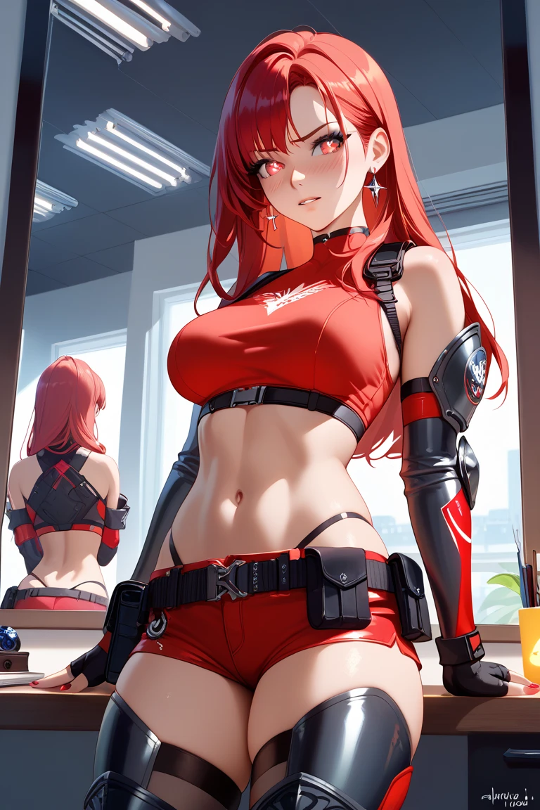 Girl vs、Red bikini armor、armure、Tangled in tentacles、Wall of flesh、small、small裤衩、CK、Open your crotch、、、embarrassed from,Back Shadow,big ass,the face,sitted,Buttocks to camera,Tongue stock