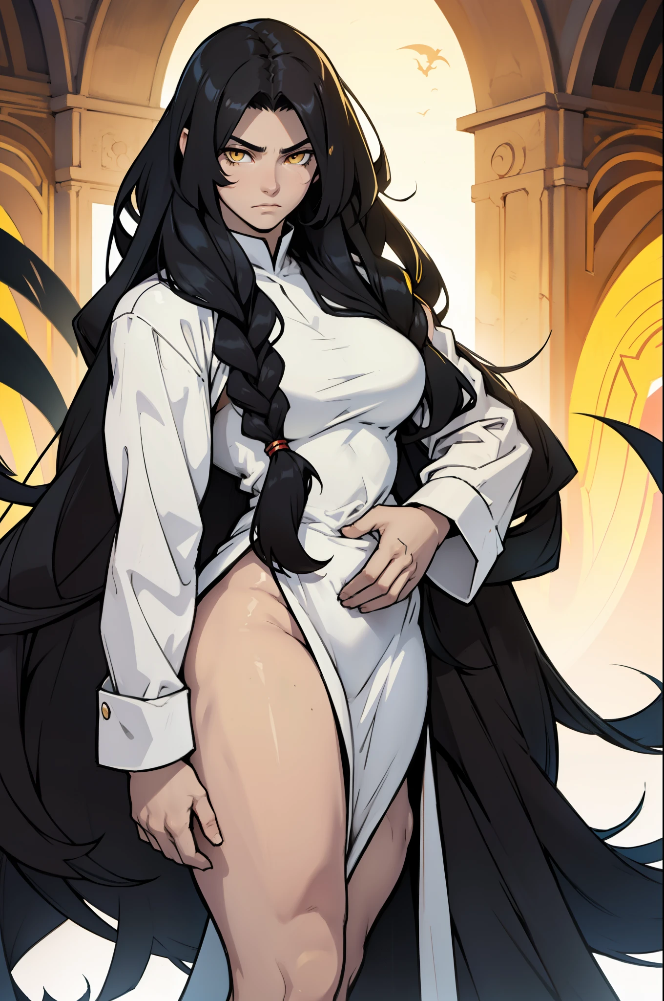 1 girl muscular girl pale skin muscular muscular muscular black hair yellow eyes huge breasts muscular muscular long hair long hair long hair long hair long hair long hair long hair long hair  huge breasts long hair long hair long hair long hair  muscular muscular long long long long long long long long long tight shirt tight pants thick thick thick