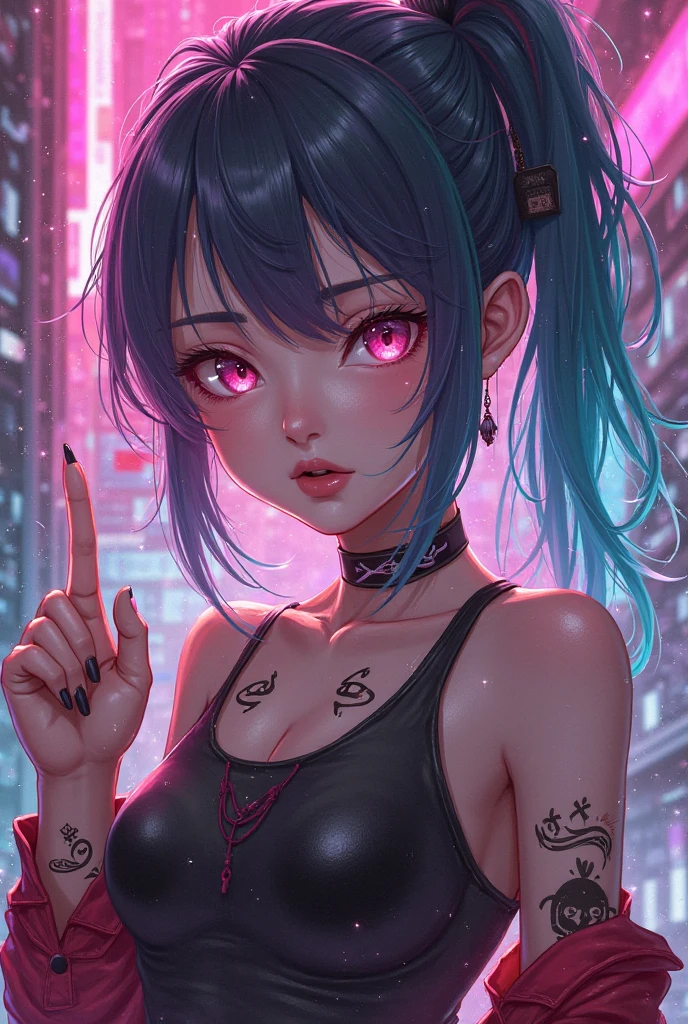 (Accentuated super huge enormously gigantic tits, cleavage showing:1.2), flat stomach, curvy thick body, small stature, baby face,lustrous skin, bright skin,shiny skin,purple eyes,vibrant colors,rich colors,(((liquid neon green paint hair, arching her back, sexy seductive slutty pose, tattoo sleeves and piercings, full body portrait:1.1))) ,((made of paint and defies gravity,thick flowing),(paint splatter:1.3), (shiny hair: 1.3),