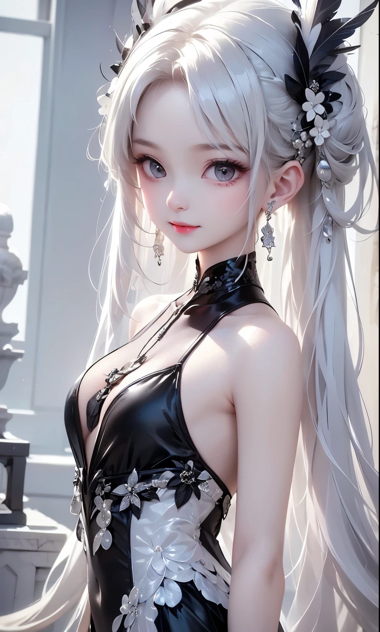 masterpiece, (Highest quality, Very detailed:1.4), (Ultra-high resolution:1.4),(Long silver hair, Spanish Curly Hair), (Sharp focus:1.3), (Very detailed:1.3), masterpiece, Highest quality, One Girl, alone, (Body painting:1.4), Street wall background, View your audience, (F cup saggy breasts), photography lighting, model, Fair skin, painting on Fair skin, Large area Body painting, Flame costume themed Body painting, ((Chest painted:1.2)),Detailed nipples
