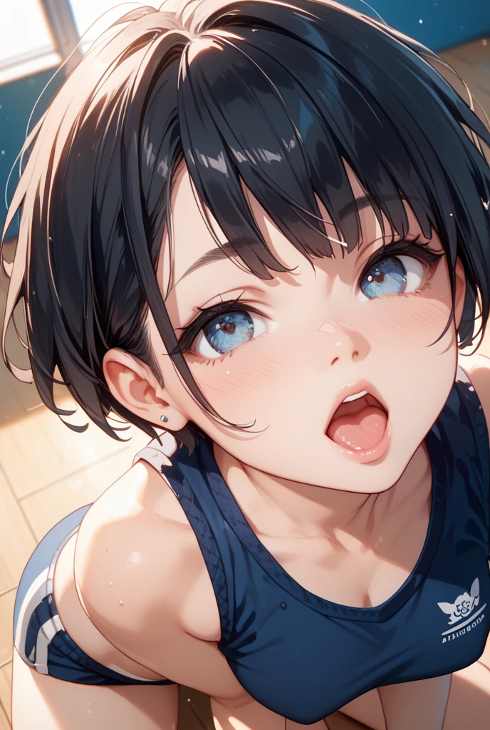 (((Browsing Caution, Close Up Facial , Front view , From below , Movie angle))) ,(On all fours), break、( 1girl、1boy), 20-year-old, (close your eyes),(((Embarrassing, Excited, Fascinating, In the heat, orgasm,Blushing,shortness of breath, Very humid,vapor、Man grabbing woman's breastan behind))) , break (((Bright pink and green hair))),(Semi-long hair tied in one piece、Add a light pink ribbon to the end.:1.3),(((Two-part bangs , middle part, Bangs parted in the middle, Side-swept bangs))), (amount:1.3), (Small breasts:1.0) ,((Sweaty skin, Dripping , girl trembling with Sexual climax, Cum in pussy, pubic hair)) ,Thin dots, feminine, Slightly muscular, Dynamic pose,((((vagina,Sex, A boy and his penis,Heterolo, Women in front and men in back , dorsal position, Cum in pussy, pubic hair)))), break, (((White - Solid - Short Sleeve - Safari Shirt ,Bottomless))), break, (((Midnight,On the bed))),(masterpiece), (Realistic), (Highest quality), (Super detailed), wonderful, ((A face with attention to detail)) , clavicle, High resolution , (Super detailed), Smooth, 16K, Vibrant colors,vagina,Sex,