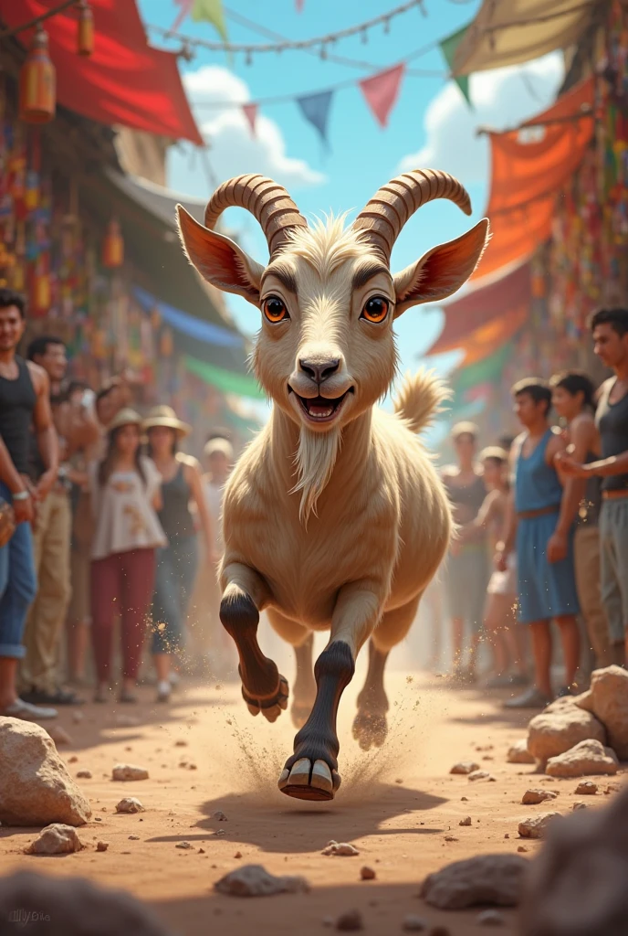 A goat dancing capoeira