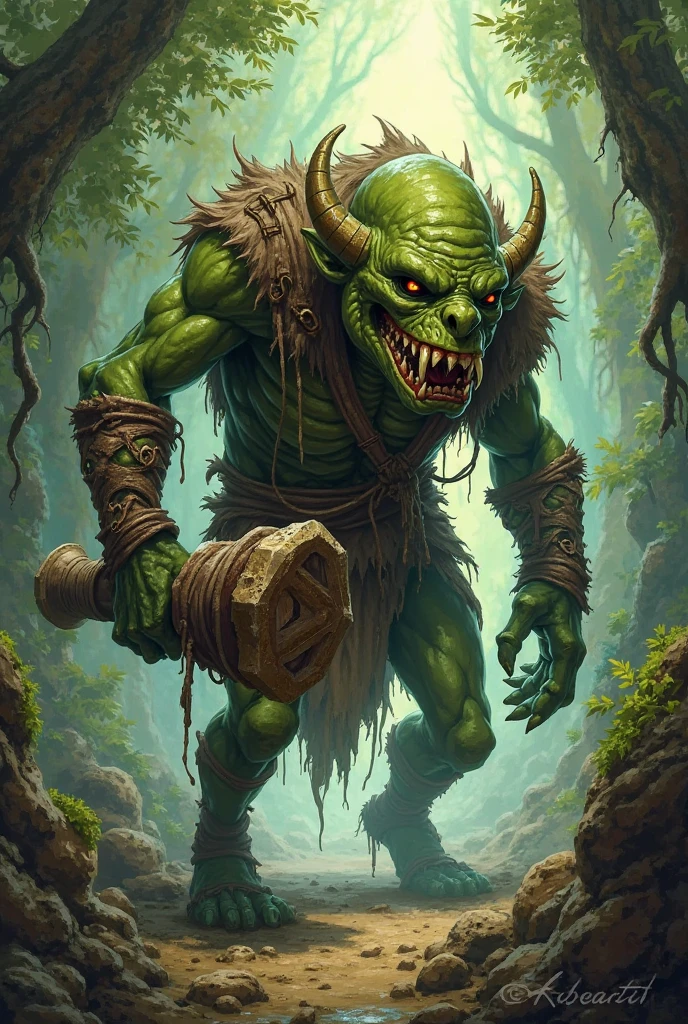 fking_mtg, award-winning portrait of a creature - orc