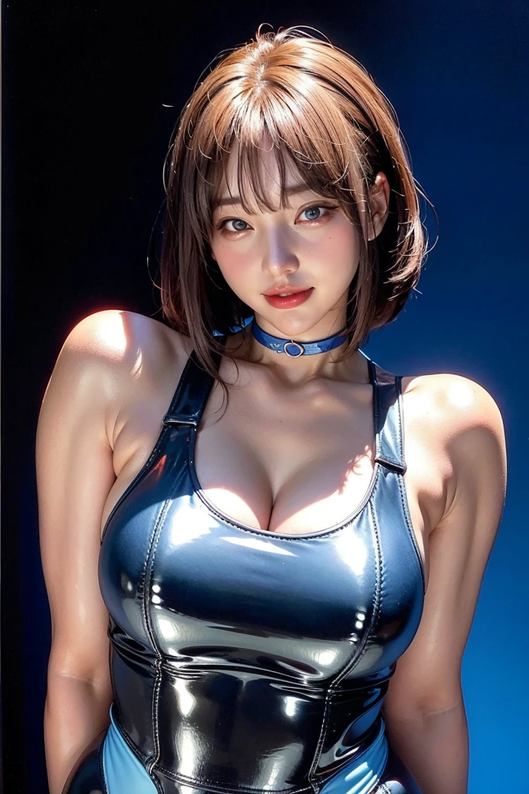(((debris flies))), (((highest quality))), ((Super detailed)), (High-definition CG illustration), ((very delicate and beautiful)), cinematic light,((1 Machomon,mature,Ahegao,big and full breasts,Plump, whole body,(mechanical joint:1.2),((Mechanical marginal blood vessel connected to tube Mechanical neck attached to neck)),(open crotch),(sitting),(Wires and cables connected to the neck:1.2),(overhead wires and cables:1.2)(character focus),SF,((very detailed,colorful)),best details
