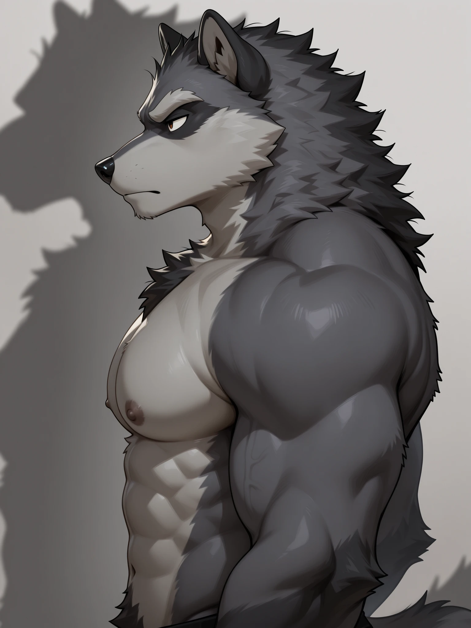  ((trending on E621, trending on Furaffinity digital media, trending on Artstation, trending on twitter , digital painting, digital media, digital paint, digital illustration, (masterpiece))) (((((((by_bigdad))))))), by takemoto arash, by_kuroma ,((((by_drks)))), by_ashendawger, by_kardie , BREAK ((((solo:1.3,Full body)))) ((((((anthro, anthrofield, (grey wolf)))))) |  break | handsomeface,((((((elderlyface)))))), age_up_face , (((wildface)))))))), ((((((((charming))))))))  BREAK ((((((hyper_muscles:1.4)))))), (((detailed eyes,blue eyes))) | (((gray fur | finger claw | )))) | (((((((( gray hair | black eyebrow | short hair | black goatee hair | spiky_black_Ear_piercing))))))))) | BREAK (((((thick eyebrows))))) | BREAK (best quality | 8k | hi-res)) BREAK (((perfect face))) |  BREAK 2:3, ((side view , close-up view)), (((swimming thongs))))