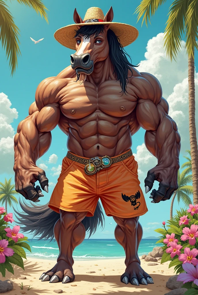 Super muscular adult boar beastman,(Wear Hawaiian traditional clothing:1.7),Open your mouth and stick out your tongue,(Surrounded by erect men:1.2),(a large amount of semen on the face and body,:2.0),Southern Island,(Anal Sex:1.5),Brown fur,Black hair and beard,Kneeling,Tattoo,Close ~ eyes,Huge erect penis,(Nipple ring piercing:1.2),Blindfold,(Deep Throat),Handjob,Hands behind back