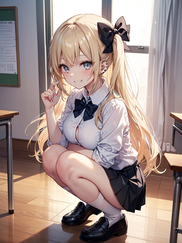 absurdres, absolutely resolution, incredibly absurdres, highres, ultra detailed, official art, unity 8k wallpaper,
BREAK
1 girl, soro, twintails, bow, cardigan vest, short sleeve shirt, plaid skirt, over black legwear, loafers, smile, girl, seducing men, colourful, bewitching eyes,