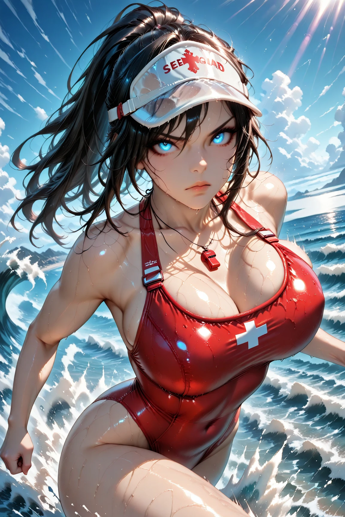 (Private 4K)、(High resolution:1.2)、(High freshness:1.2)、、(Whole Body Ezbian:1.2)、(swim:1.8)+++,,((Woman with exaggerated big physique))、(Huge muscles:1.4)、((very dark skinned woman:1.6))