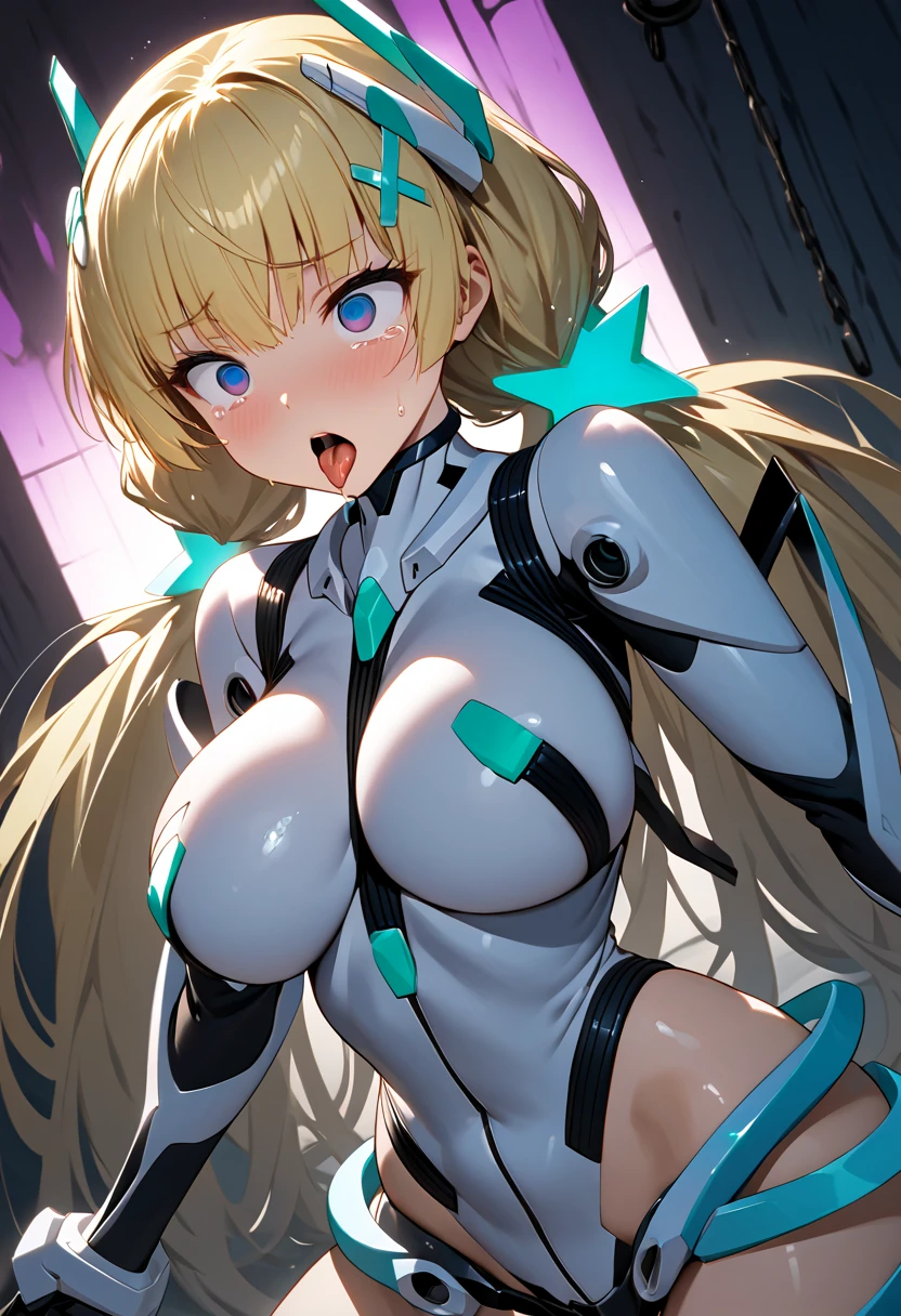 (High resolution, super high resolution, high resolution: 1.5),accurate pose explosively super erotic, close-up bright colors, very perverted realistic anime BREAK super beautiful girl, perverted beautiful girl super cute, super plump, super seductive, perfect body, super big breasts , clear eyes, methodical hands and fingers, correct legs BREAK Ultra-futuristic computer, restraints, cords, pipes, metal, gears, tubes, engines, screws, springs, monitor tentacle nest, hot, slimy, sticky BREAK Blonde, short hair, headgear, in the vagina, vaginal opening, very thick sex pipe insertion, invasion of brutal tentacles, shared posture, open anus with swaying hair, being crawled out by tentacles, hearts scattered, half-waisted, one eye Hidden hair, BREAK beautiful gradation sweat, love juice, perverted demon modification, restraint, passionate love love love love light rays, thrilling story of estrus, complete sexual purpose, breeding season, great excitement, tentacles that invade the vagina, tentacles that ejaculate, Thick and long tentacles, tangled tentacles, sexual service BREAK, lustrous body, sexual indulgence, ecstatic expression, dazed state, sexual climax, drooling from the mouth, the most obscene state, BREAK mutual Astonishing love, seeding,soft, wet ((It's in is in the vagina)) fool