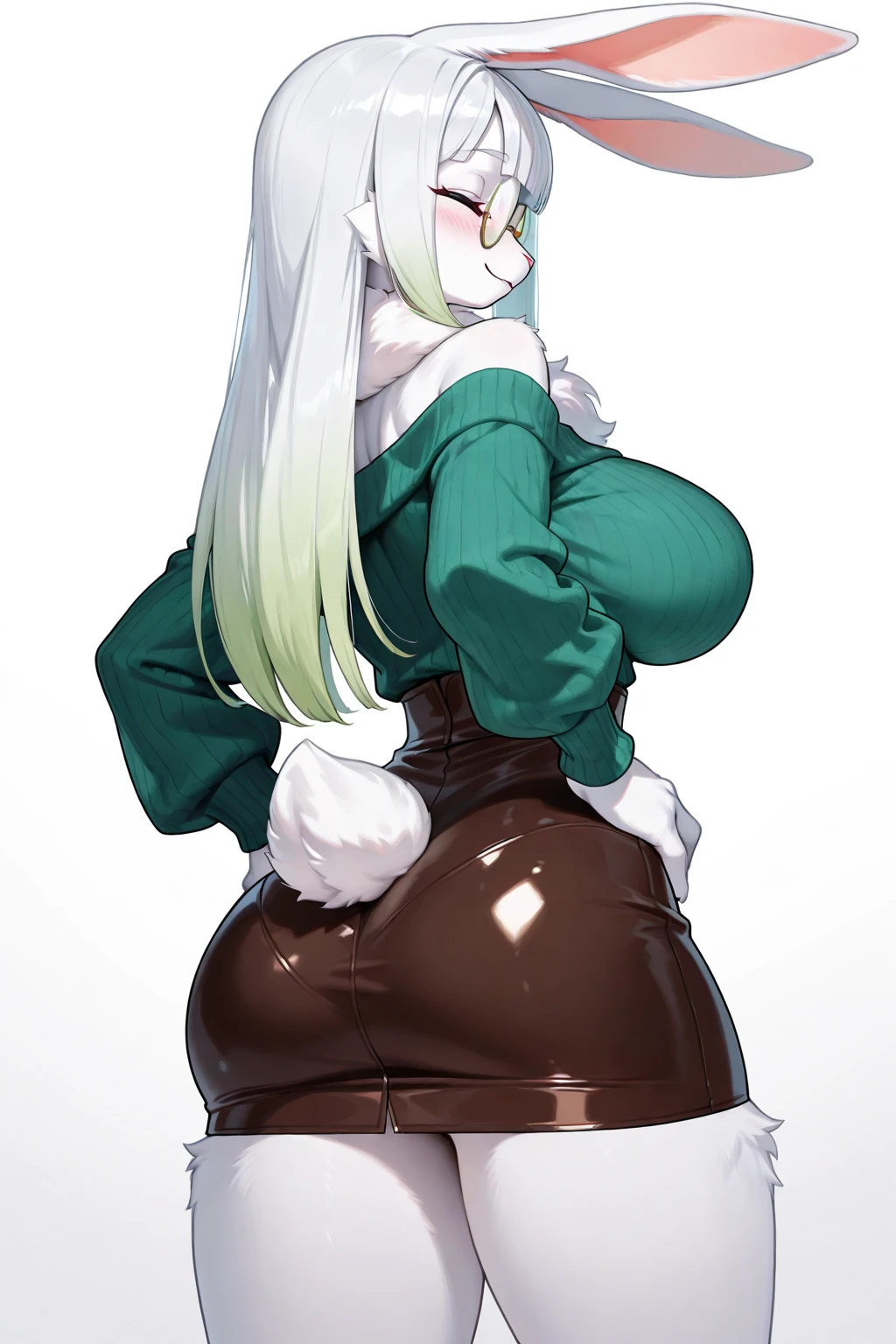 (best quality, masterpiece:1.2), ultra detailed, 1girl, solo, melony, melony\(pokemon\), sagging breasts, huge breasts, thick thighs, thin waist, wide hips, curvy figure, voluptuous, smile, blush, (hand on waist), covered navel, body stockings, white sexbodysuit, (see-through:1.2), epaulette, long sleeve, military cap, salute, indoors, perfect shadow, looking at viewer, ambient light, depth of field