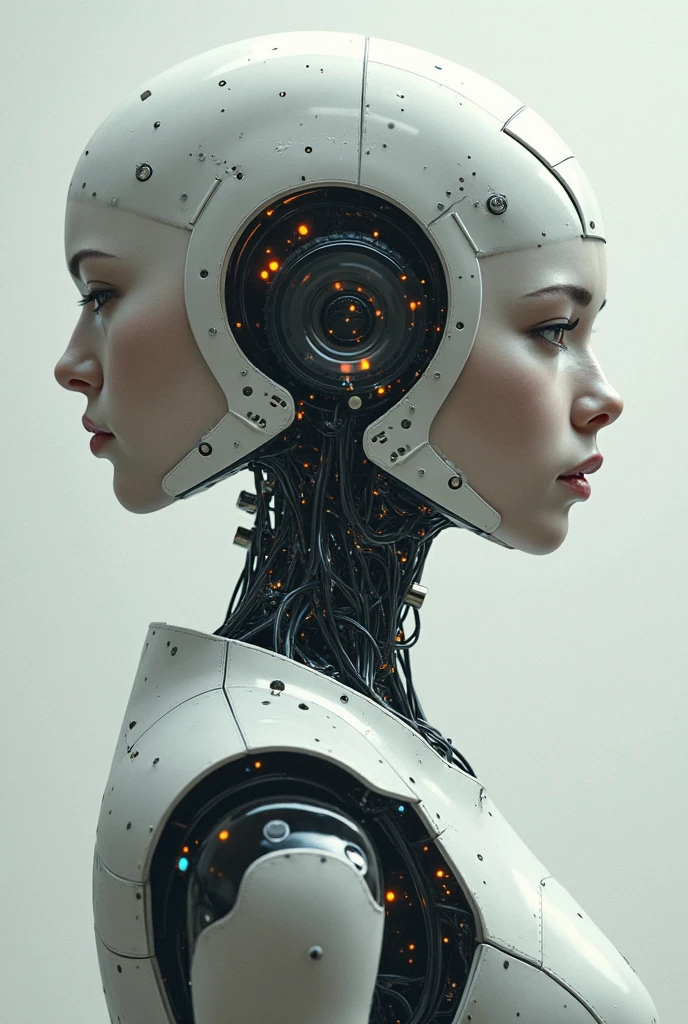 An ai futuristic cyborg robot hyper realistic UHD