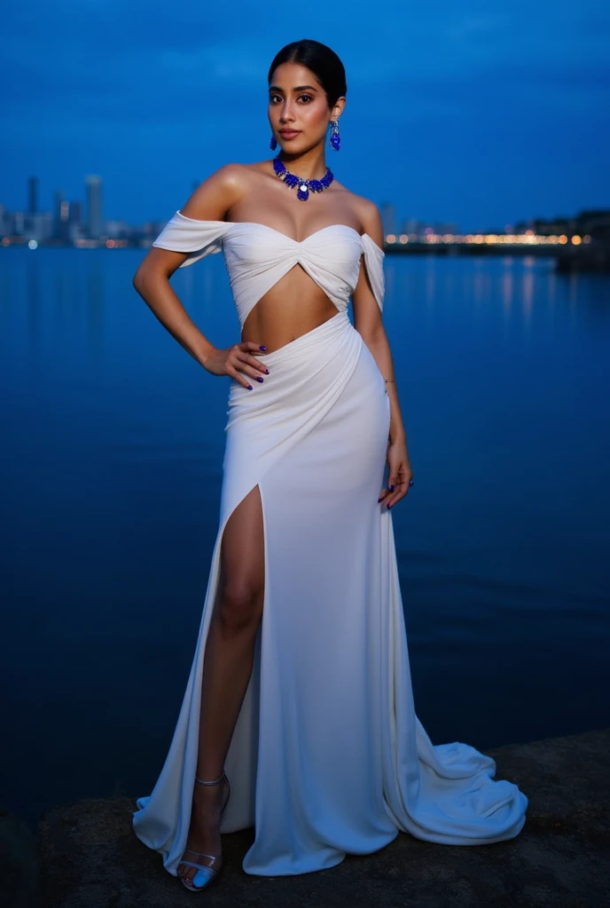 Celestial goddess with a long white dress