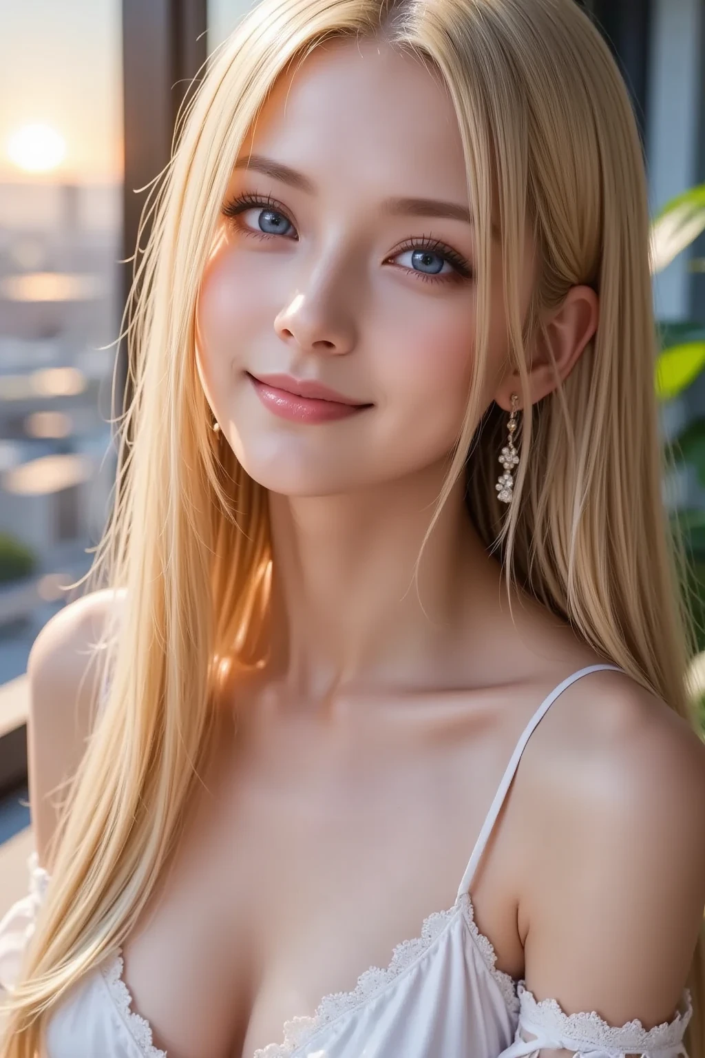 RAW photos, ((((Portrait of extreme beauty))), (((Radiant white beautiful skin)), 1 girl, 14-year-old pretty beautiful girl, ((blonde of bright various colors with glossy)), disheveled hair, hair hanging in front of the face and clinging, [Attractive whitish blue eyes], silky fine hair, ponytail, eyeliner, bangs, hair between the eyes, fluttering hair, a little smile, ((masterpiece, top quality, Ultra detail, film light, complex detail, high resolution, 8k, very detail)), detailed background, 8k uhd, dslr, soft light, high quality, film grain, fujifilm XT3, shallow depth of field, natural light, (perfect hands), sexy and perfect beautiful face, small breasts, , sheer sailor suit