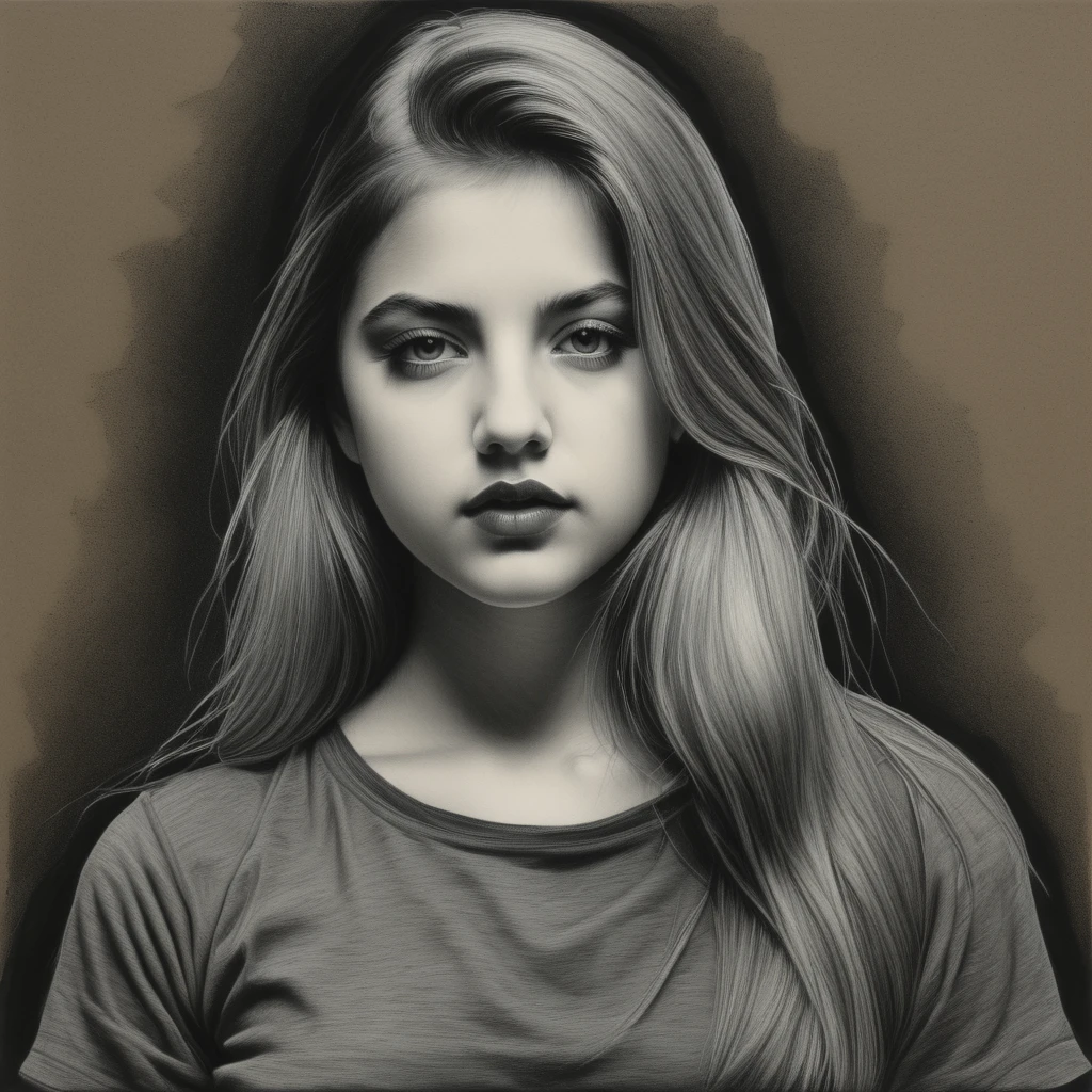 OdeyaRush,<lora:OdeyaRushSDXL:1>, sketching on ivory paper with charcoal pencil, in the style of realistic hyper-detailed portraits, digital airbrushing, monochrome , commission for, i can't believe how beautiful this is