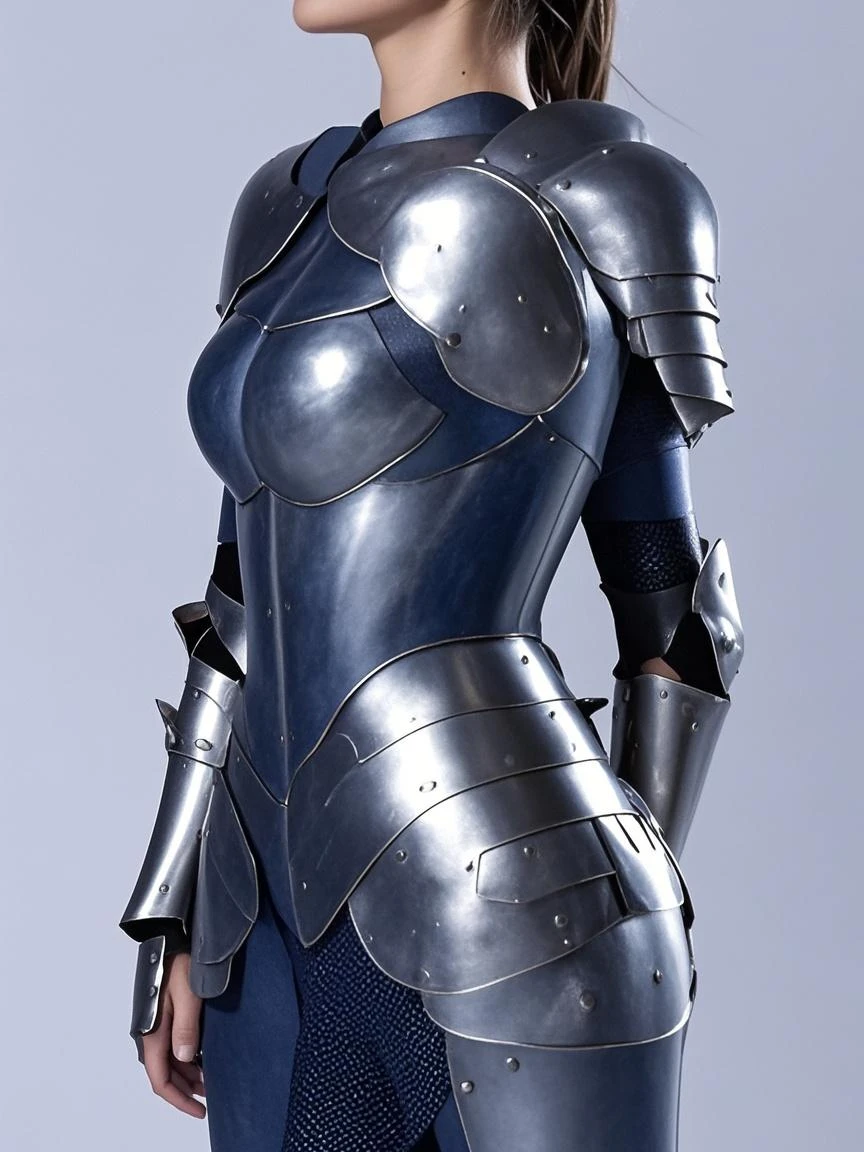 close-up, woman (short blonde hair), wearing ((armor shouders, metal boots, short silver gloves, silver skirt, white compression bodysuit with sleeves, white sleeve compression pants)), standing, looking at viewer, front view, in a desert with plants, HDR