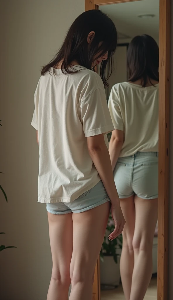 (((Low angle shooting、Looking into the camera:1.22,Leaning forward、Open shirt、No underwear)))、(((8k、highest quality、masterpiece、超A high resolution)))、(Realistic:1.4)、RAW Photos、(Real skin texture:1.3)、(Film Grain:1.3)、((Are standing、Skirt flutters in strong winds、Under the skirt、Do not bend your legs、Don'don't bend your knees、Spread your thighs、Beachside、))、One Girl、Beautiful and detailed eyes and face、masterpiece、highest quality、close、thin、Japanese Uniform、dynamic、barefoot、Mr.々A pose、
