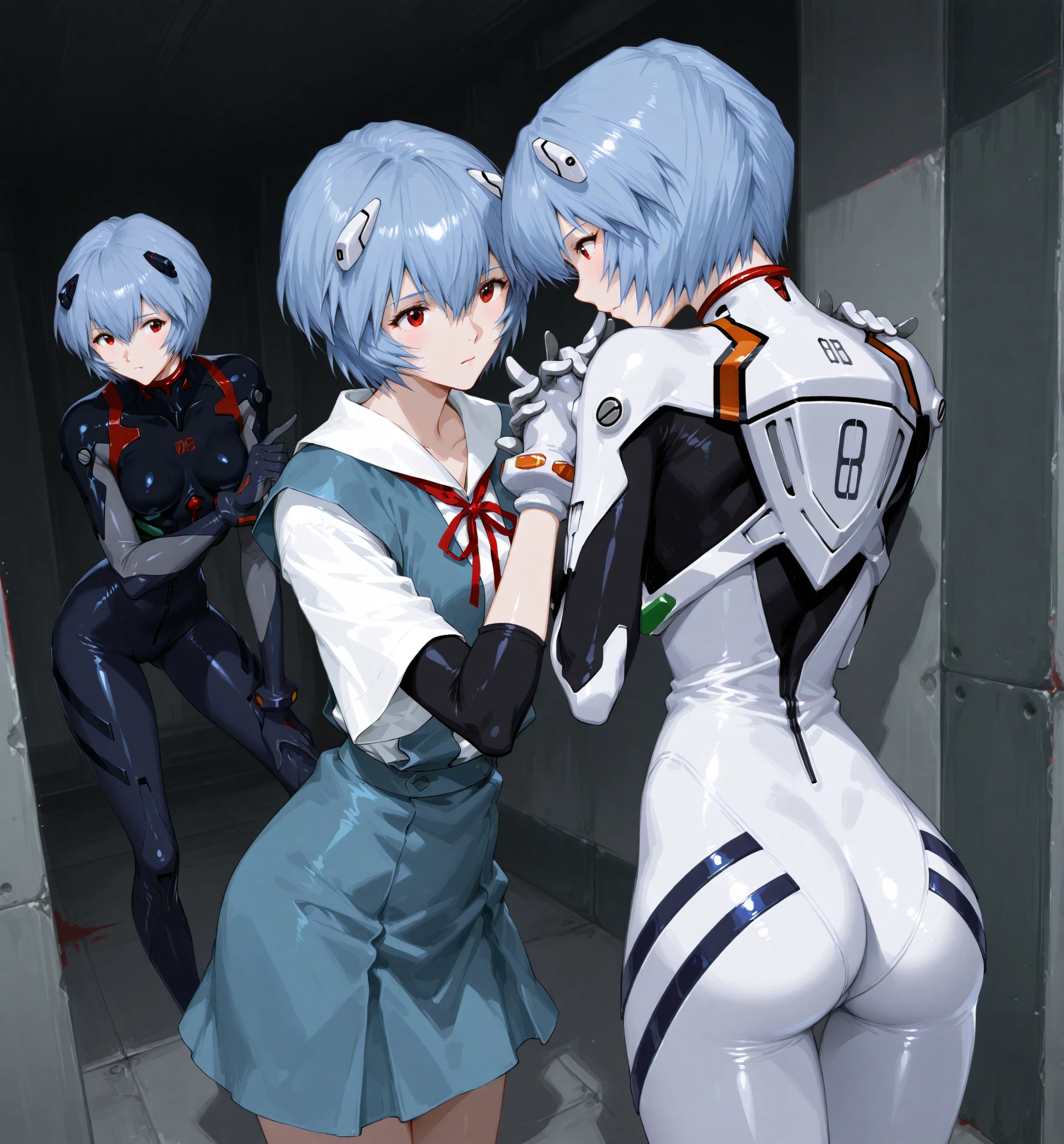 (((Ayanami Rei))), Blue short hair, (White plug suit:1.7), (Plugsuit-style leotard:1.2), Rei Ayanami, The costume is tight against the skin, middle School girls, (blush), ((Slender figure　Beautiful Skin)), Highest quality, High resolution, masterpiece, (Beautiful vagina and clitoris), (With a 30-year-old mafia man, penis:1.4), Complete limbs, (Mating press:1.2), 1 Beautiful Girl, ((((penisが膣に入る)))), (Beautiful crotch), Spread your legs, ((Binding, Restrained by rope:1.4)), A beautiful girl has sex with a man fully clothed, (((Too cute little face:1.1))), The fabric of the costume is thin