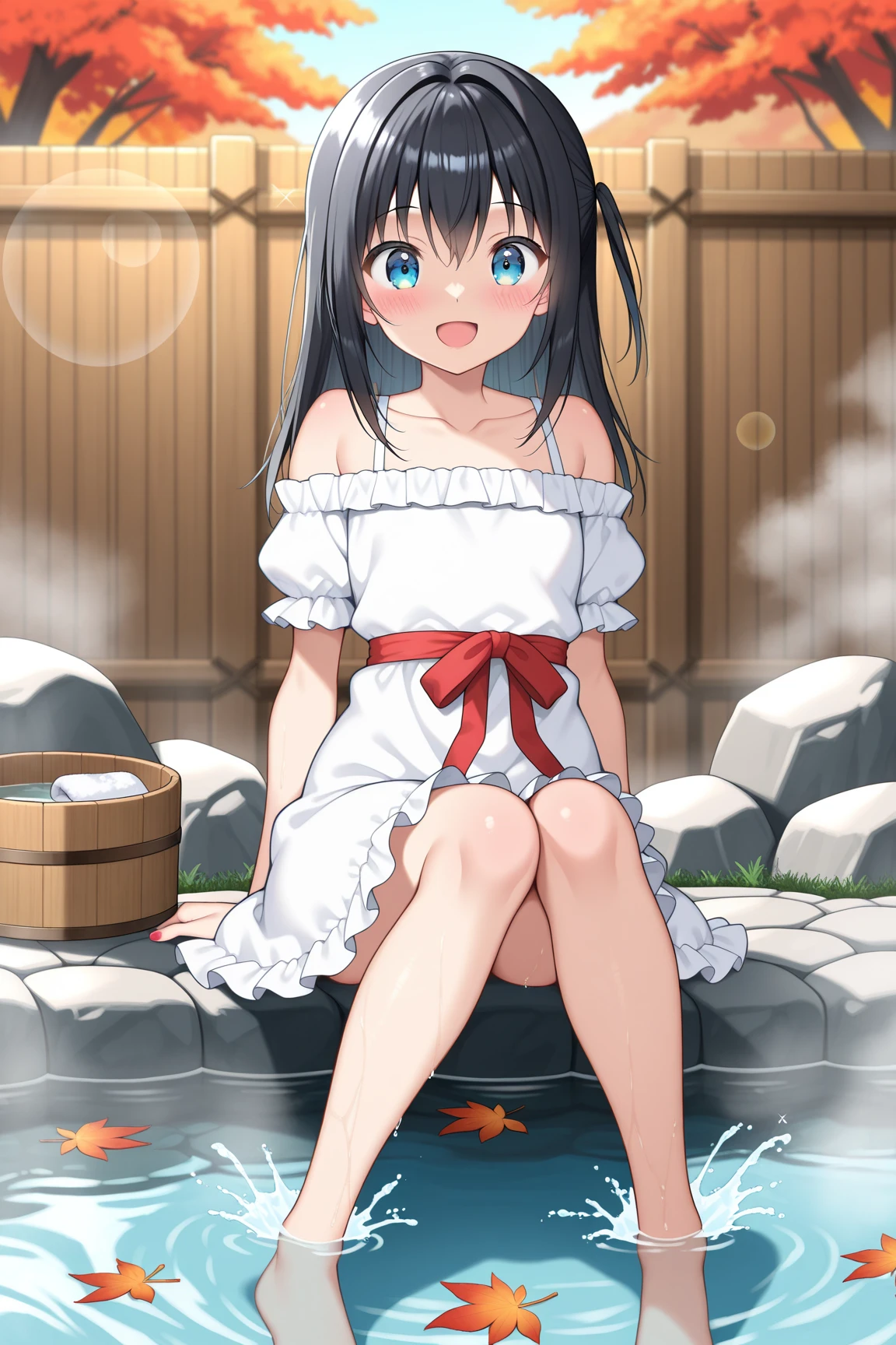 id_nico_yazawa (nsfw, nude, naked, 1girl, solo, large breasts) ,, beautiful breasts, nipple, cooking,, flooding, Abandoned amusement park. fire. heavy snowfall, frozen, file, crying, whole body, snow