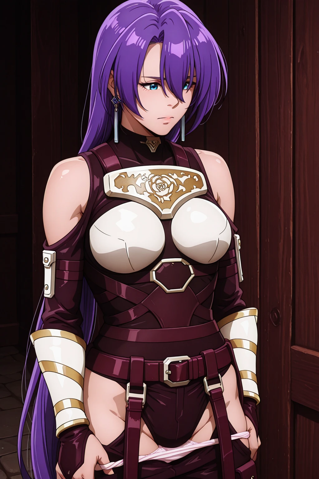 (masterpiece, best quality), 1girl, <lora:Black Knight Bikini Warriors:1>
