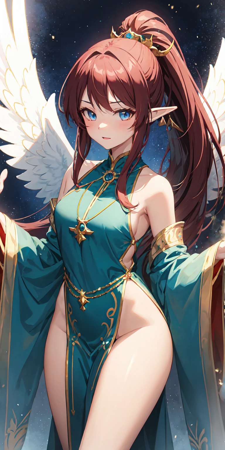 lacus4, (goddess, owl head, furry, realistic, bikini, 4K, Best Quality, Anime style: 1.9, serene, Adult Female, (ultra detailed head with intricate feather textures), (foeval, moonlit backdrop), Drawing lines, high resolution, lacus4), 1goddess, solo, (curvy figure, long ears), clavicle, scapular, (Detailed, flowy bikini top and bottom with golden accents), owl talons, large wings, (hair flowing in the wind, covering shoulders), (shimmering golden owl eyes), ((perfect proportions