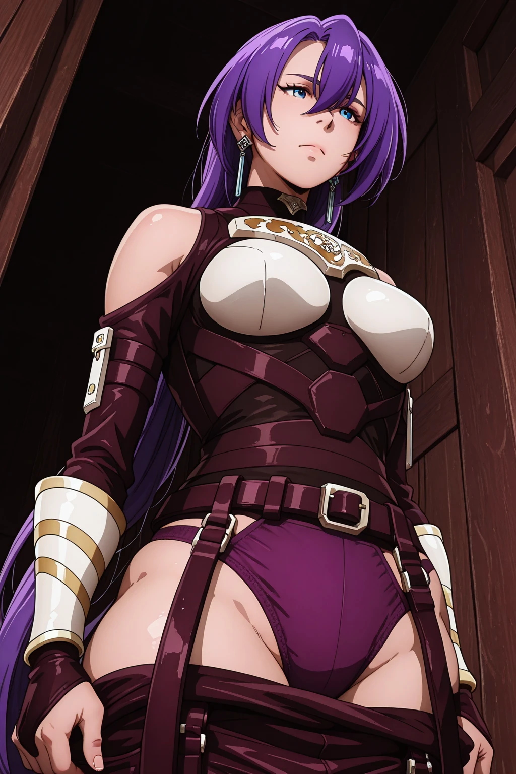 Cornelia_Britannia, One girl, Huge_chest, Large scale_chest, purple_eye, (It pstick:.98), (compensate:.8), Doll Suit, Are standing_in_intention, Salute, chic, thick_Thighs, 一人in, masterpiece, High leg leotard、Bare nipples、Well defined nipples、Crotch bite、Puffy nipples,Luxurious cloak,非常にHuge乳首,((Nipples are visible:1.5))、Bare breasts、((Blushing:1.3))、((Public Execution:1.9))、((Woman tied to a pillar:1.9)),((Surrounded by a lot of guys:1.9)),両手を後ろin縛られている女,Crying Woman