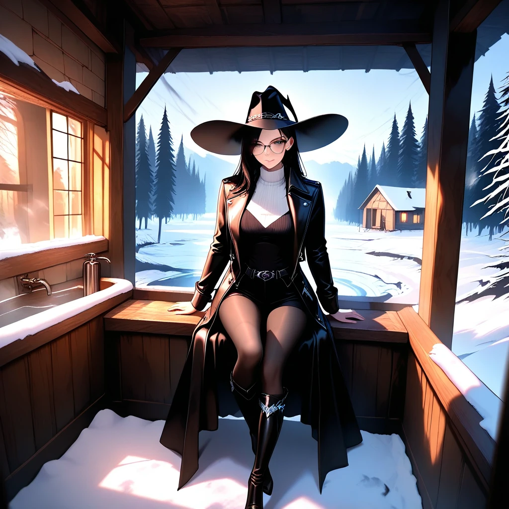 (best quality: 1.3), 16 years old, (masterpiece: 1.1), (illustration: 1.2), (super detailed: 1.2), beautiful detailed eyes, (gothic: 1.2), (extremely detailed background: 1.1), (forest: 1.2), (mountain), night, moon, castle on a distant mountain, (bending down: 1.3), (butt: 1.2), looking back, (raise butt: 1.2), (bring ass closer: 1.3), Balustrades on the balcony, (variza: 1.2), (sitting: 1.3) (1 girl: 1.3), (solo: 1.3), (black hair), (long hair: 1.1), whole body, black stocking, tulle, skirt, bodysuit, neckline on the back, neckline in clothes,