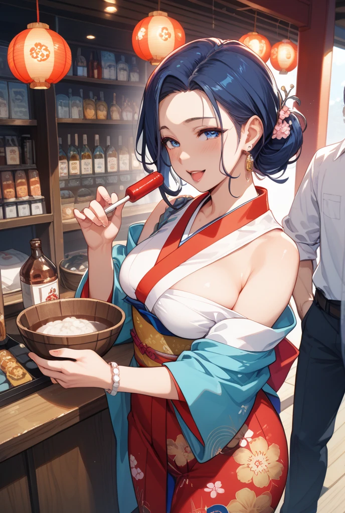 A cute student in underwear and an older teacher eat Chinese food together、Big boobs and small 、A thin cute blue bra、Thin cute blue underwear、Large serving of salt ramen, fried rice and gyoza set meal、Beer in a mug、