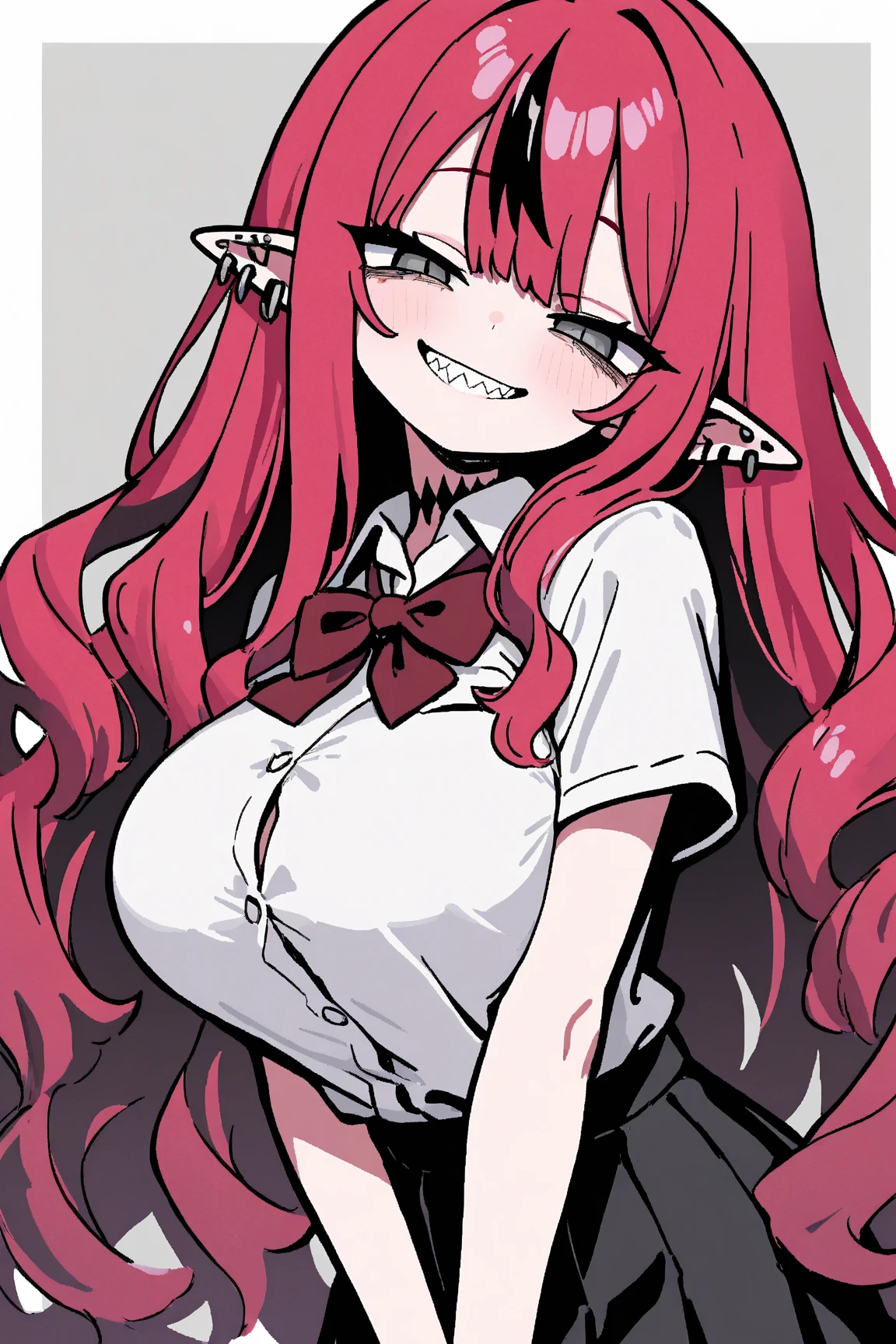 Noir (nod) bunny black big penis futa black leggings with a hot pink hair mhuler